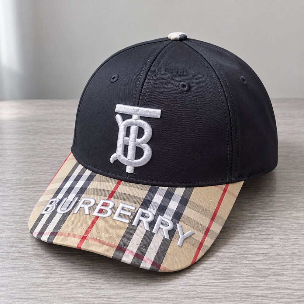 Burberry TB Monogram Check Cap - Picture 4 of 6
